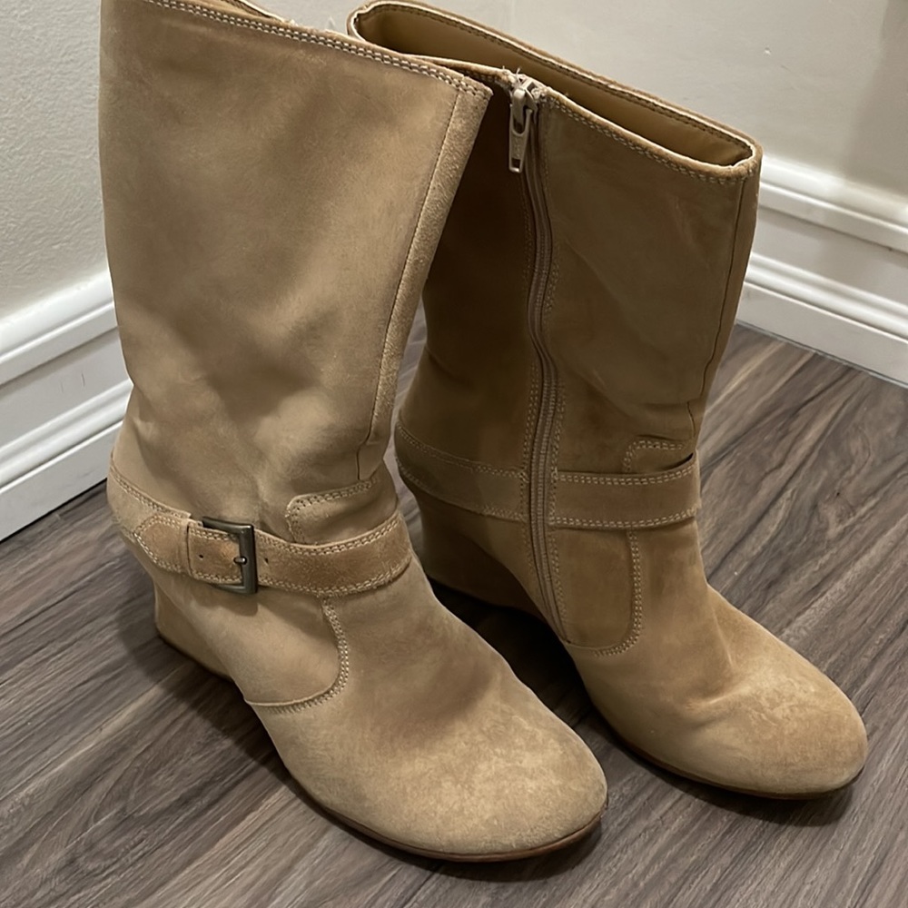 Nine west women suede mid-calf boots in size 8.5